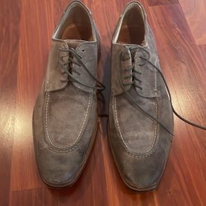 Ecco Men’s Tie Suede Leather Brown Dress Shoes